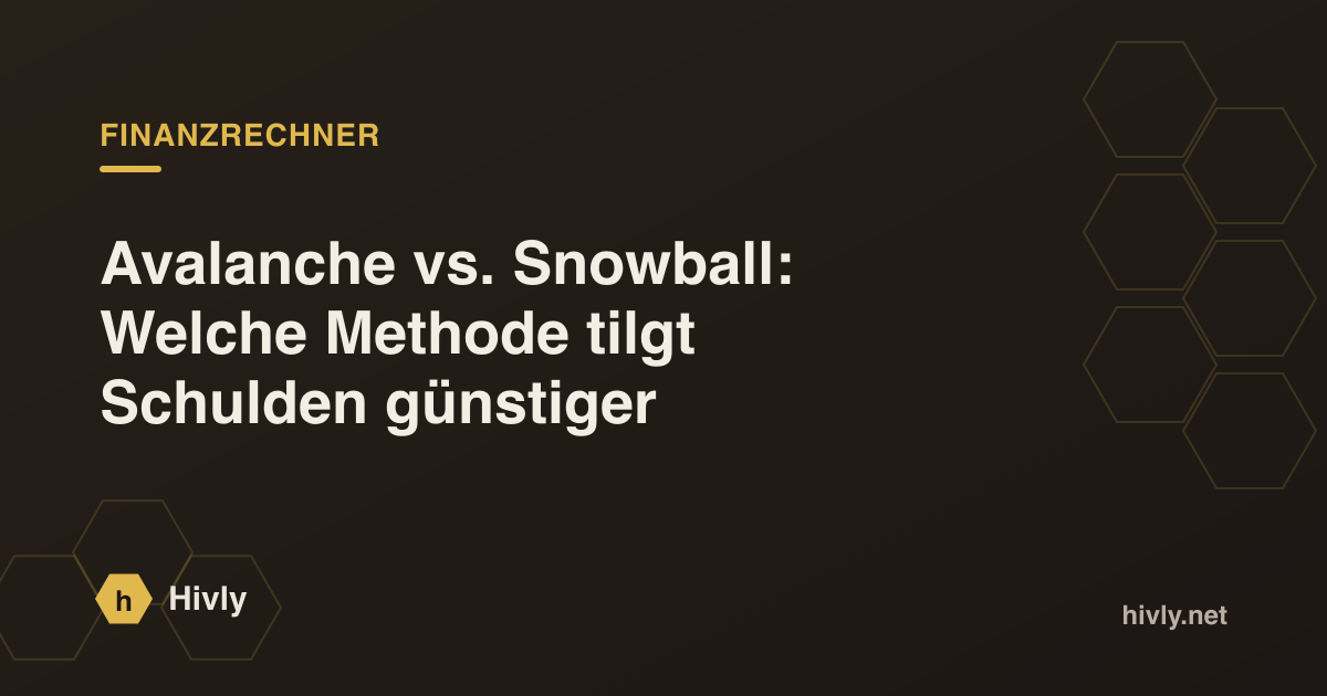 Avalanche vs. Snowball: Welche Methode tilgt Schulden günstiger