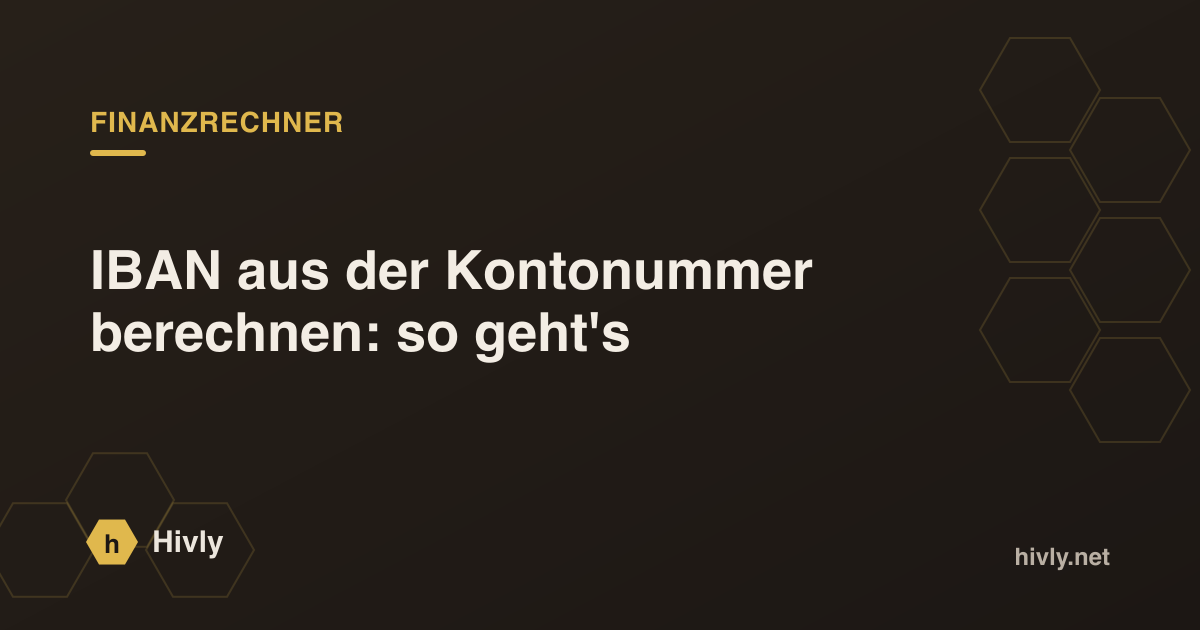 IBAN aus der Kontonummer berechnen: so geht's