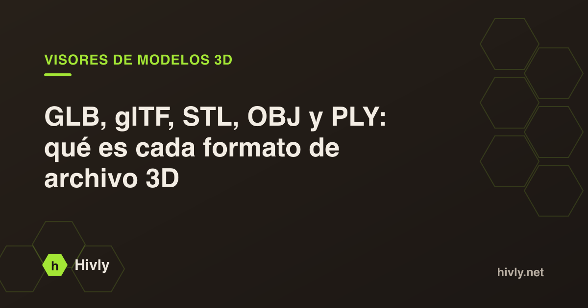 GLB, glTF, STL, OBJ y PLY: qué es cada formato de archivo 3D