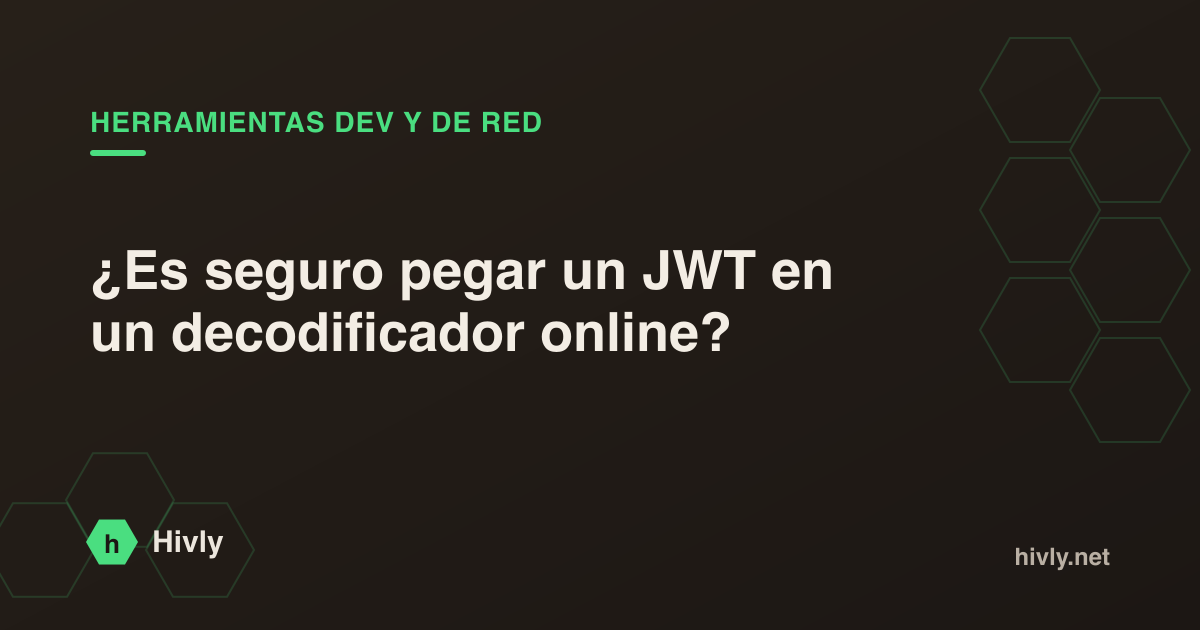 ¿Es seguro pegar un JWT en un decodificador online?