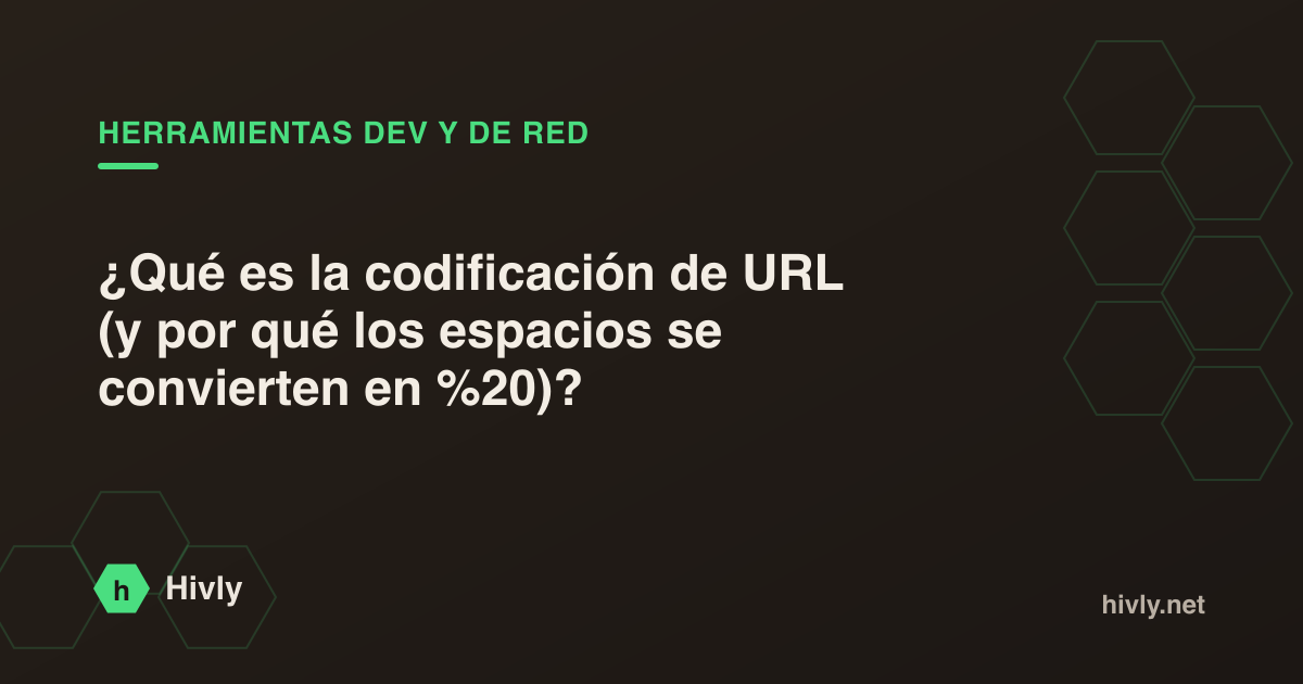 ¿Qué es la codificación de URL (y por qué los espacios se convierten en %20)?