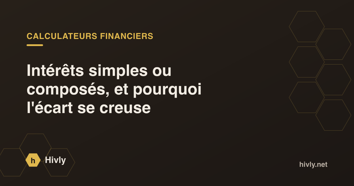 Intérêts simples ou composés, et pourquoi l'écart se creuse