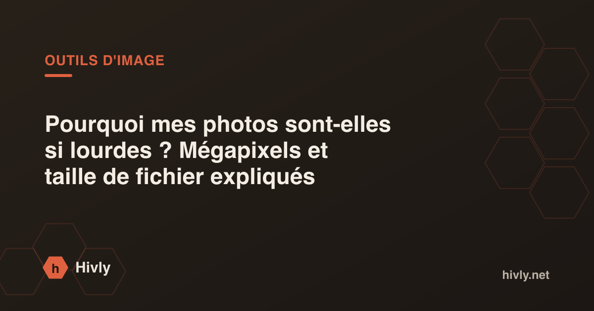 Pourquoi mes photos sont-elles si lourdes ? Mégapixels et taille de fichier expliqués
