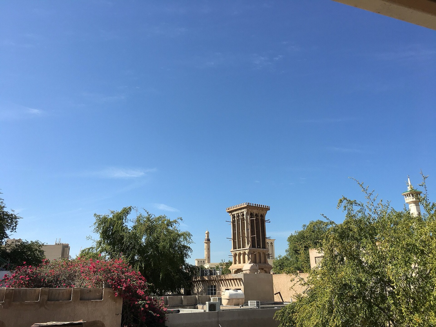 A barjeel wind tower in the Al Fahidi historical neighbourhood, Dubai